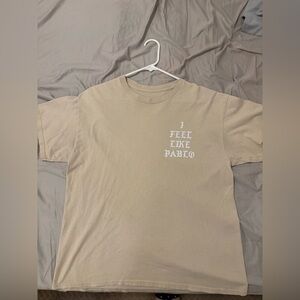AUTHENTIC YEEZY “I Feel Like Pablo” YEEZUS KANYE WEST ORIGINAL Beige Graphic Tee